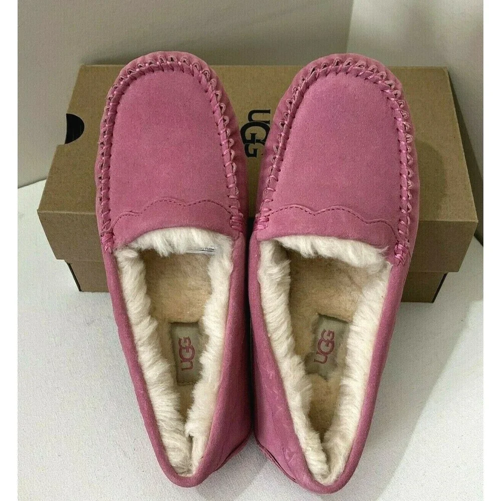 New UGG Scalloped Women Fashion Moccasin Slippers US Size 6 Wildflower - Picture 4 of 8